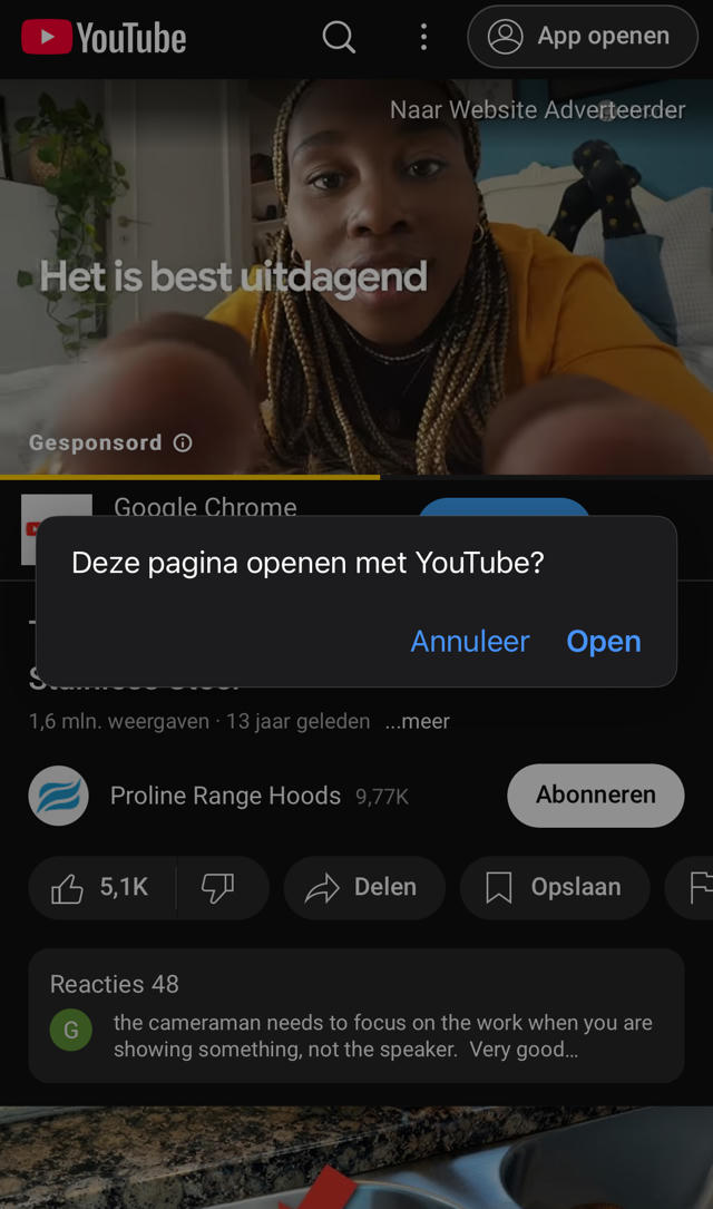 Safari prompt for opening app